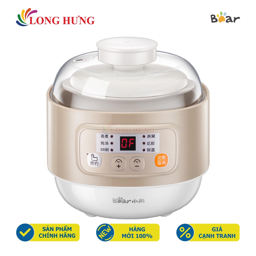 Nồi nấu chậm Bear 0.8 lít DDZ-A08D1 - Hàng chính hãng