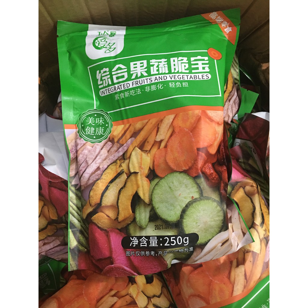 Trái cây, rau củ quả sấy khô mix 18 loại bổ dưỡng