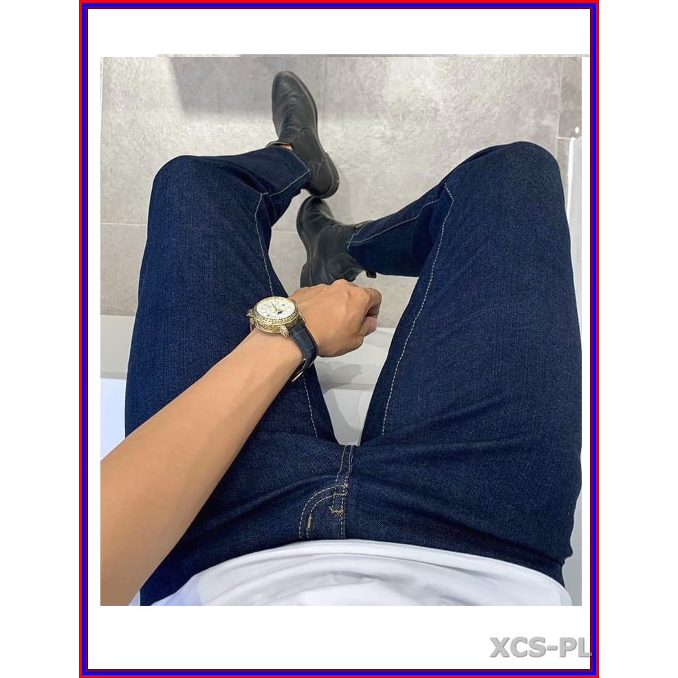 Quần jean nam cao cấp XANH ĐẬM TRƠN 05 chất giãn cực đẹp không xù lông, không ra màu 05txanh73