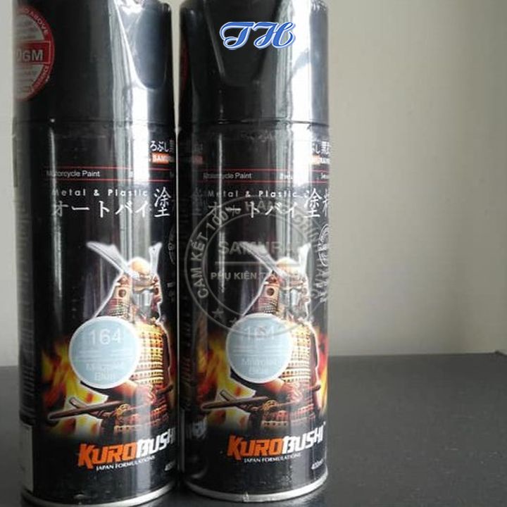 Sơn Xịt Samurai chuyên dùng cho xe máy màu xanh mikrolet 164 chống cháy, chống rạn nứt, vòi xịt chống chảy