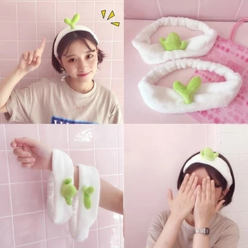 Băng đô cài tóc trang trí hình cây đậu độc đáo