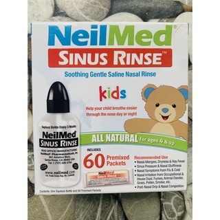 Bộ rửa mũi Neilmed trẻ em (1 bình 120ml + 60 gói muối)