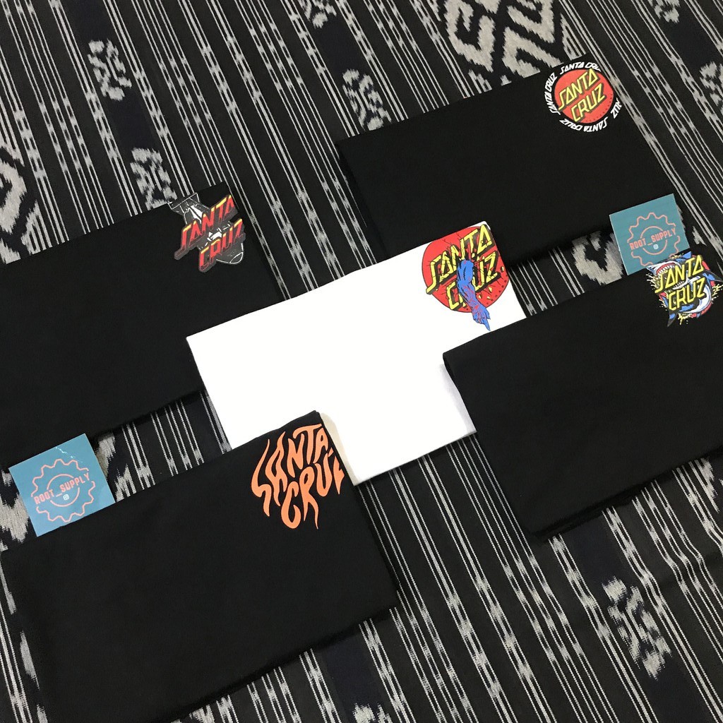 Santa cruz series cao su plastisol in màn hình ngắn tay cotton chải kỹ 30s t áo sơ mi m và l cho nam lelaki đen lớn cộng với kích thước xs-xxxl 100% cotton nam giới quà tặng sinh nhật thông thường