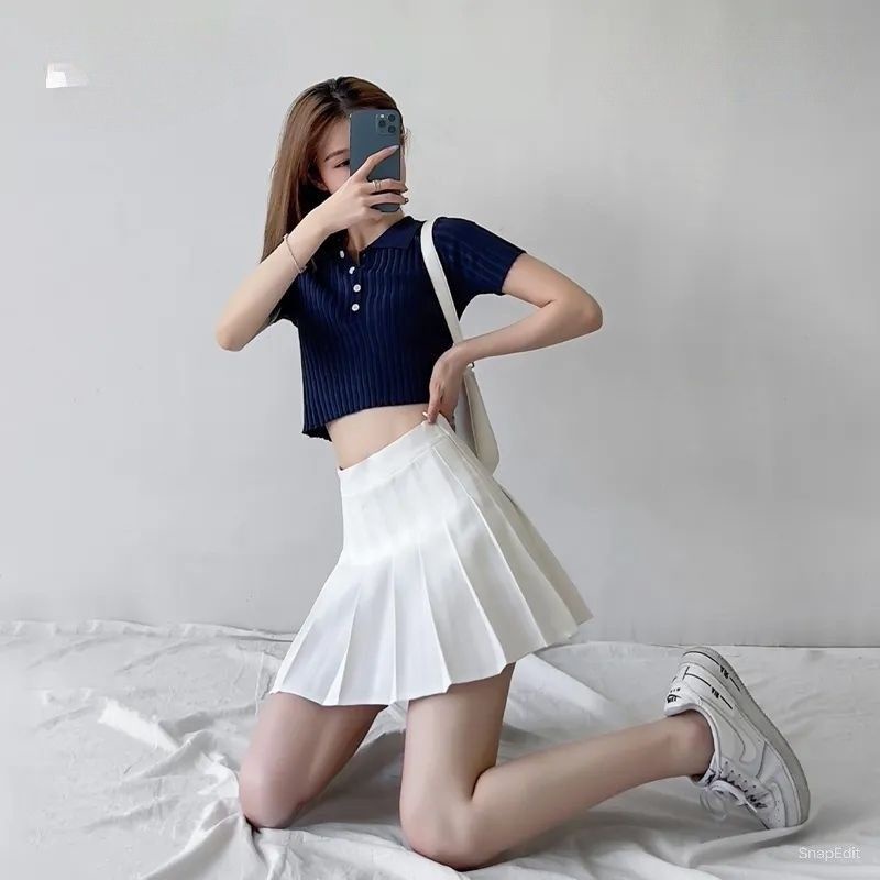 Chân Váy Ten Nis Nữ Xếp Ly Dáng Ngắn, Xòe Đẹp Có Lót Quần Bên Trong