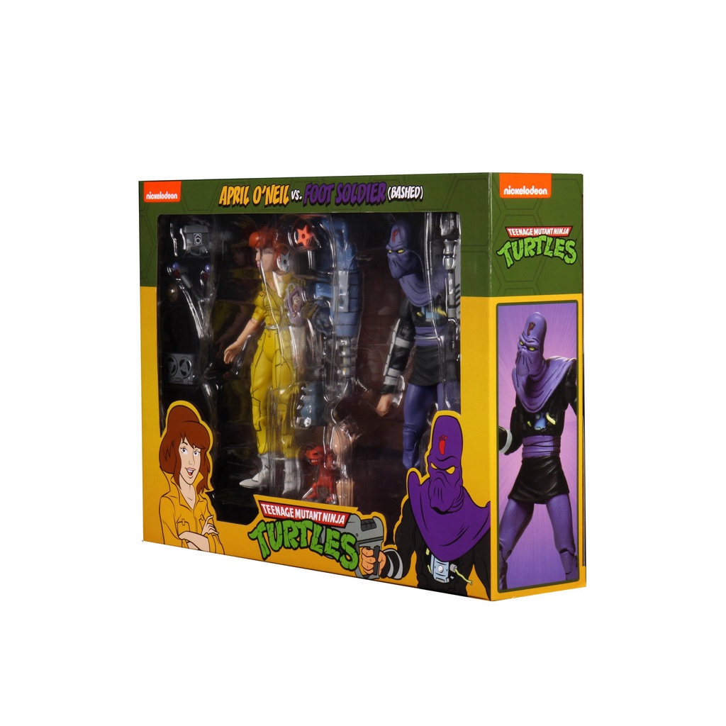 ◆✈NECA Thiếu niên đột biến Ninja Rùa Phiên bản hoạt hình Nữ phóng viên Casey Schrader Bull Đầu lợn Mặt hình cá sấu Hình