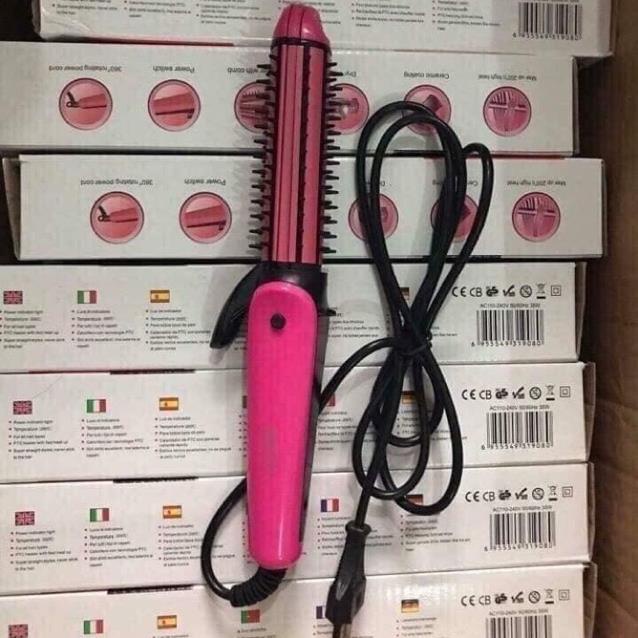 (giá sỉ) Lược điện làm xoăn, duỗi, bấm 3in1 siêu tiện dụng
