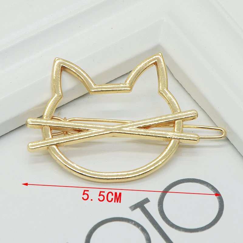 Kẹp tóc hình mèo vương miện nơ bông hoa bướm môi ngôi sao chữ nhật thời trang