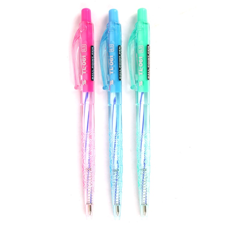 ( 1 Hộp 20 Cây ) Bút Bi TL061 Ngòi 0.5mm ( Mực Xanh ) Thiên Long ( Vỏ Bút Có Nhiều Màu Khác Nhau ) Camshop