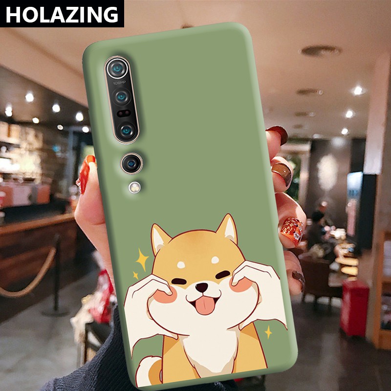 Xiaomi Mi 11 10 Pro POCO M3 X3 NFC F2 Pro Xiaomi Mi Note 10 Lite A3Xiaomi Mi 10 Pro Mi Note 10 Mi A3 Lite POCO X3 NFC X3 F2 Pro Candy Color Phone Cases vỏ điện thoại Cute Shiba Inu Soft Silicone Cover