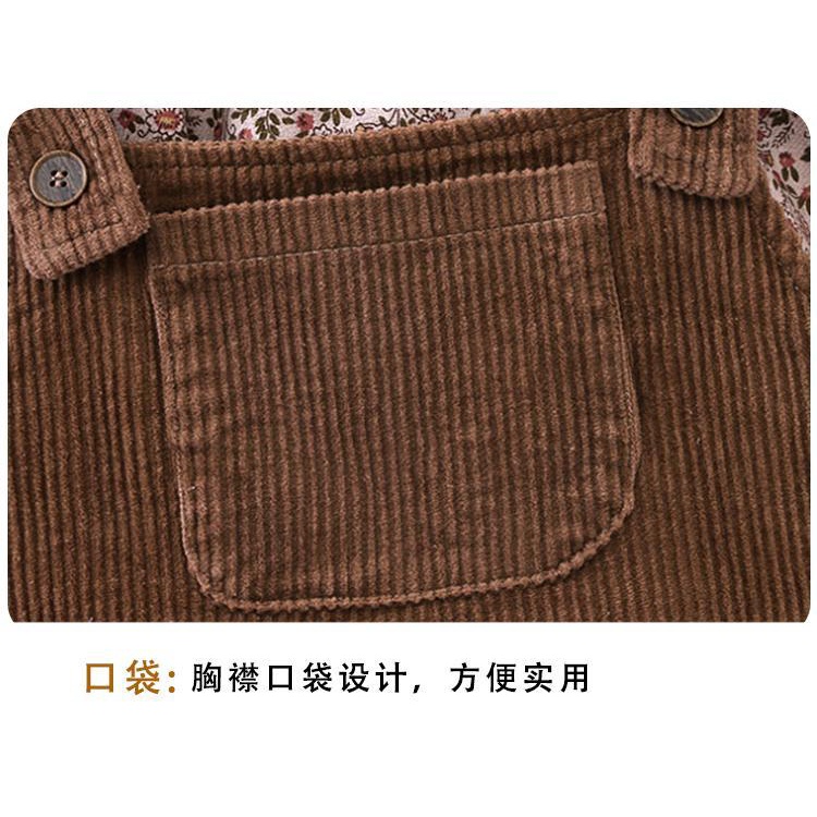 Set Áo Thun Dài Tay In Hoa + Đầm Yếm Thời Trang Hàn Quốc Cho Bé Gái