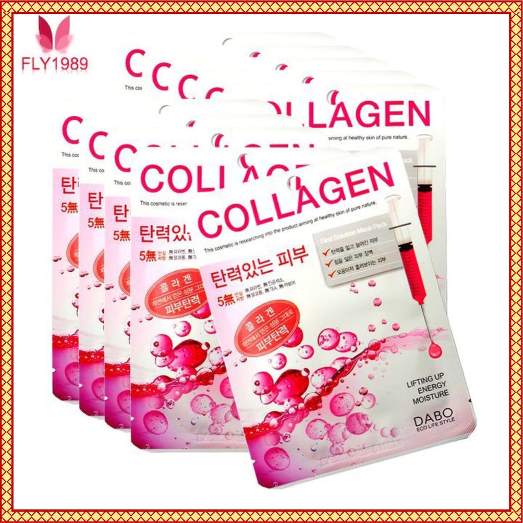 10 Miếng Mặt Nạ giấy Collagen Dabo Chống lão hóa, tái tạo da Hàn Quốc