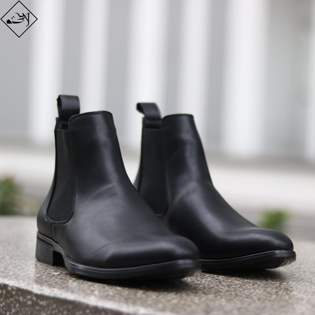 🇰🇵 Giày Boot Nam cổ cao da bóng - Chelsea Boots nam cao cổ Da Bóng - Giày boot nam tăng chiều cao da chơn bóng