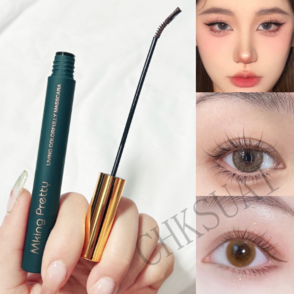 Mascara Màu Sắc Uốn Cong Làm Dày Và Dài Mi Chống Thấm Nước