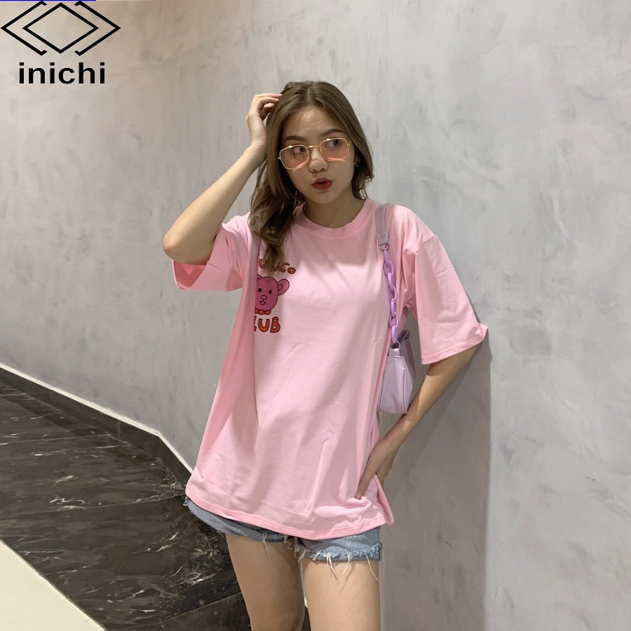 [Mã BMLTM50 giảm đến 50K đơn 99K] Áo thun tay lỡ INICHI A608 form rộng oversize nam nữ áo phông unisex