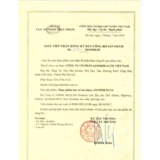 tinh chất hàu Úc Oyster Plus Zinc