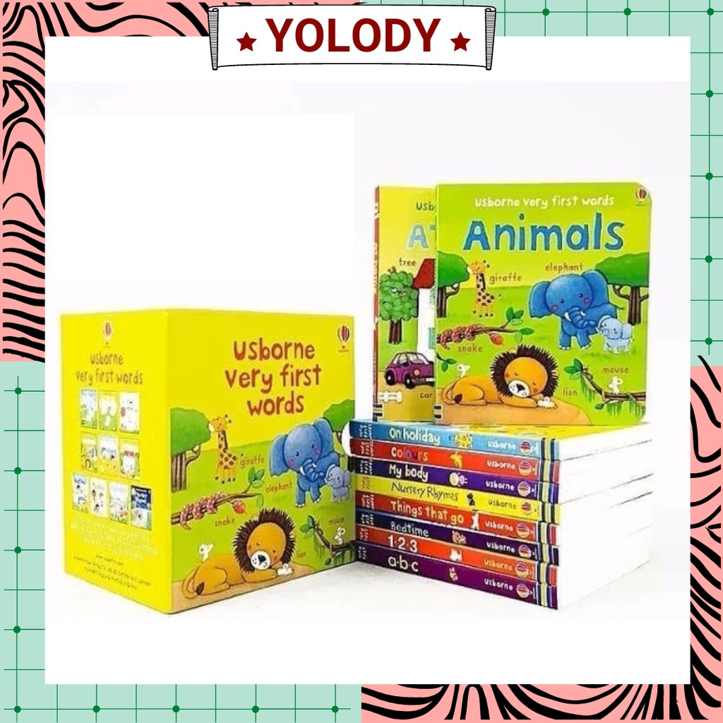 Bộ 10 chủ đề từ vựng Usborne very first words phát triển ngôn ngữ cho bé S001