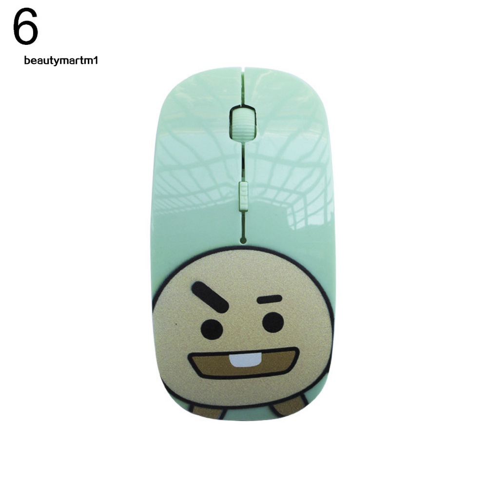 chuột không dây Họa Tiết Bt21 Chimmy Cooky Rj Mang Notebook