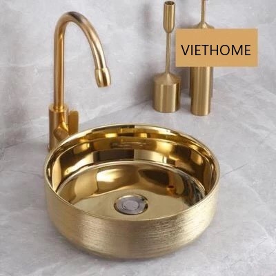 LAVABO MẠ VÀNG PHONG CÁCH CHÂU ÂU