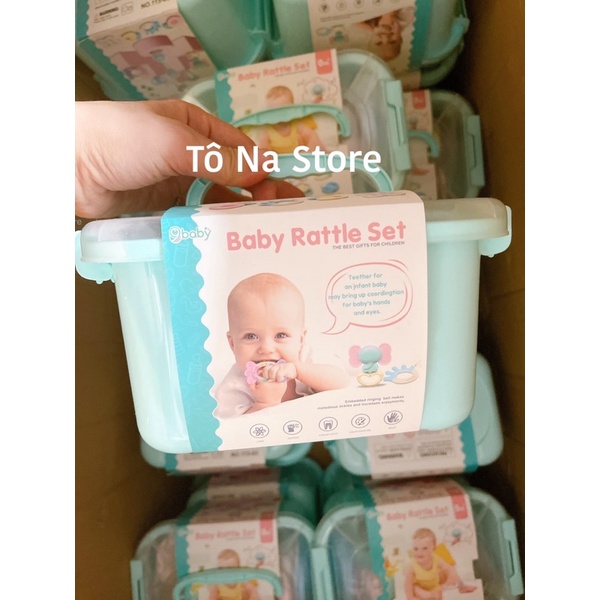 Bộ gặm nướu Baby Rattle màu xanh mới