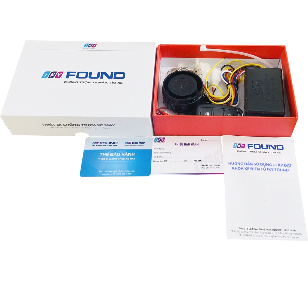 KHÓA CHỐNG TRỘM XE MÁY IKY FOUND Version 2