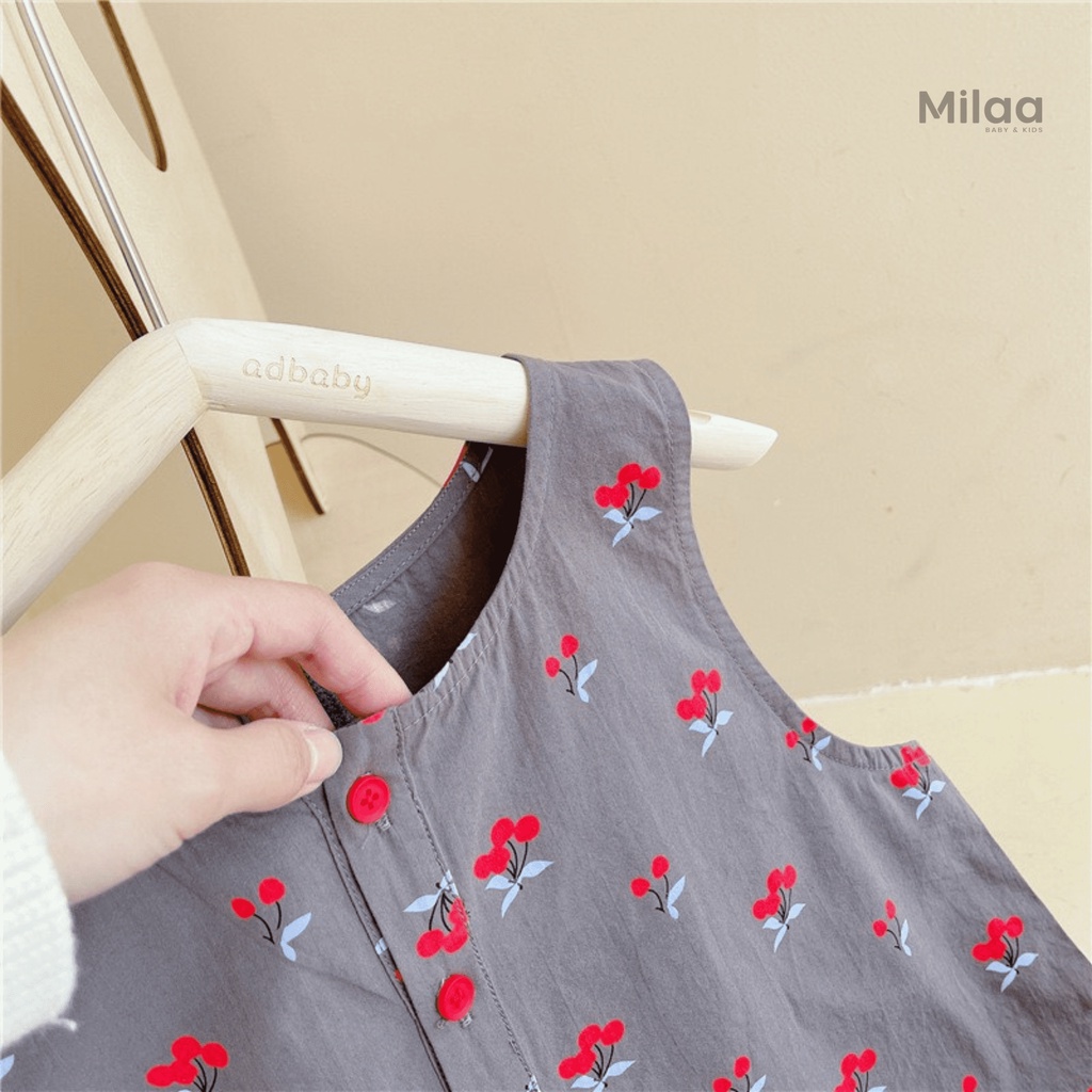 Jumpsuit Bé Gái Hoạ Tiết Cherry Siêu Đáng Yêu MiLaa Kids