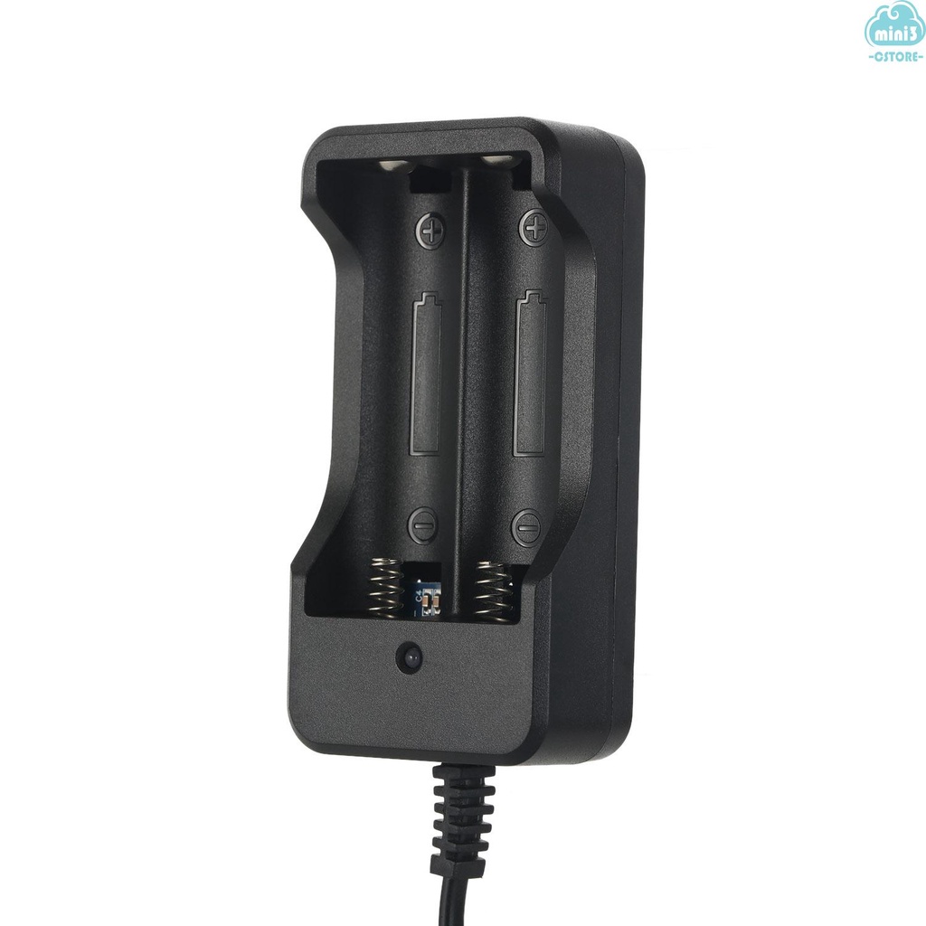 (V06) 2 Slots 18650 Li-ion Battery Charger 18650 Charging Dock Stand with LED Indicator