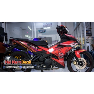 Tem Trùm Exciter 150 Đỏ Đen Wolf