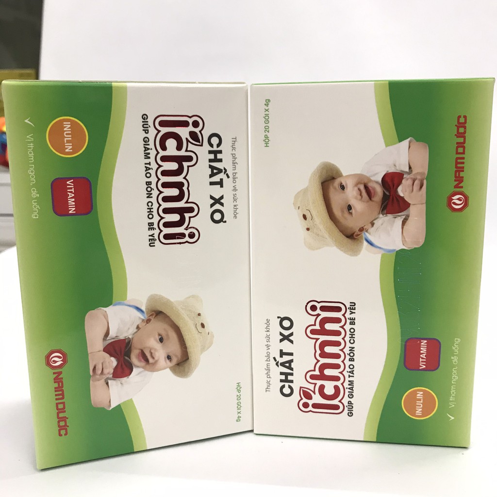 Chất xơ tự nhiên Ích Nhi Nam Dược (Hộp 20 gói) - Bé hết táo bón