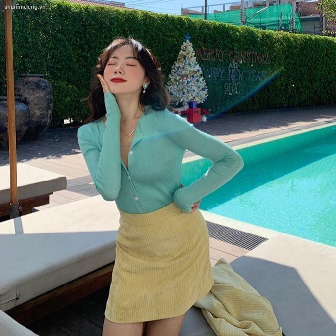 Áo Cardigan Dệt Kim Cổ Chữ V Tay Dài Phong Cách Retro Thời Trang Mùa Xuân Mới Cho Nữ 2021 | BigBuy360 - bigbuy360.vn