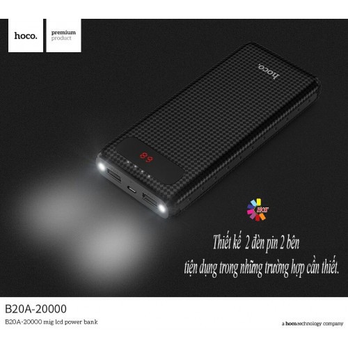 Pin Sạc Dự Phòng Hoco B20A 20000mAh LCD