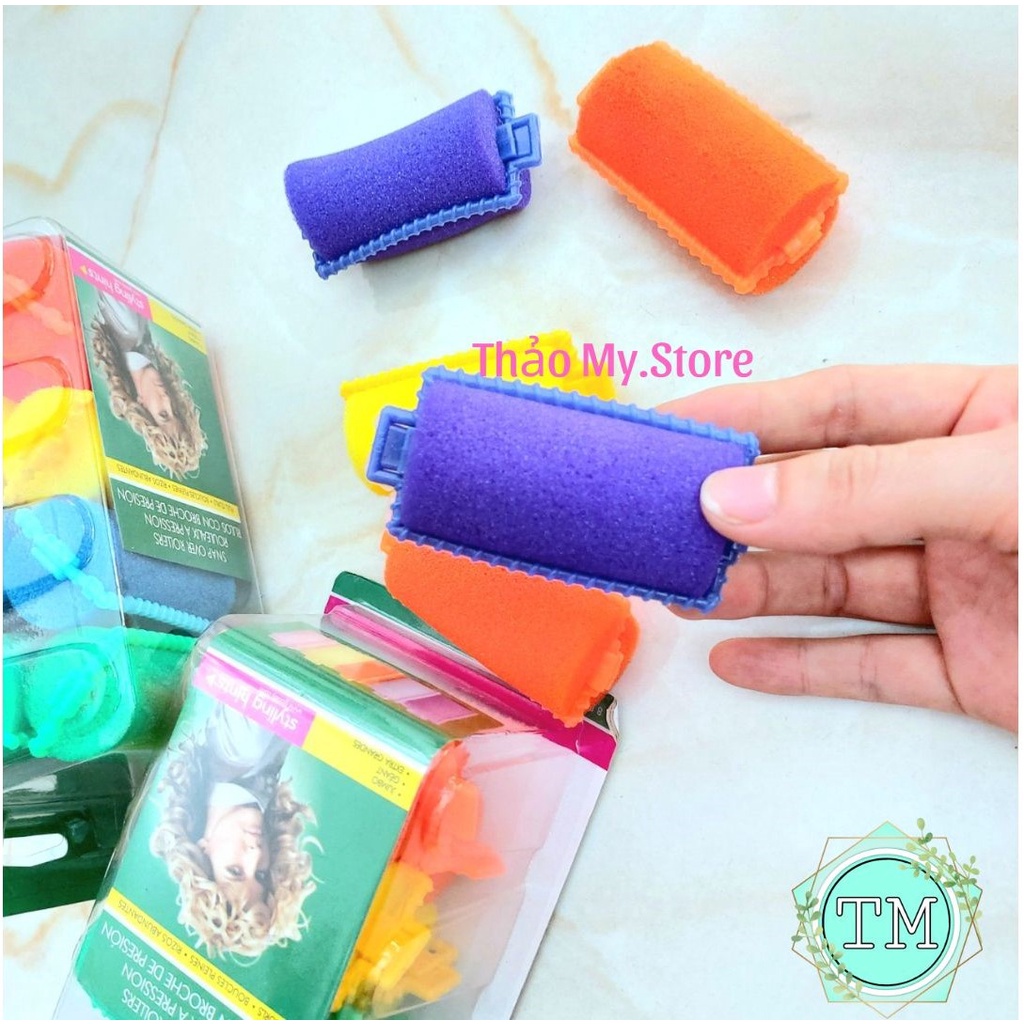 Lô mút cuốn tóc, luốn tóc, uốn tóc tạo kiểu đủ màu-cuốn  tóc  - Giao Màu Ngẫu Nhiên