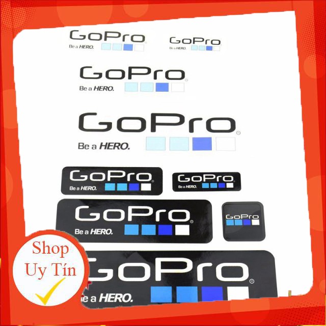 [SALEOFF] Bộ 6 Miếng dán Logo Gopro đẹp mắt, miếng dán camera hành trình logo gopro, phụ kiện camera hành trình ..