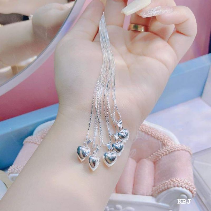 DÂY CHUYỀN TIM PHỒNG BẠC DÁNG MỚI
