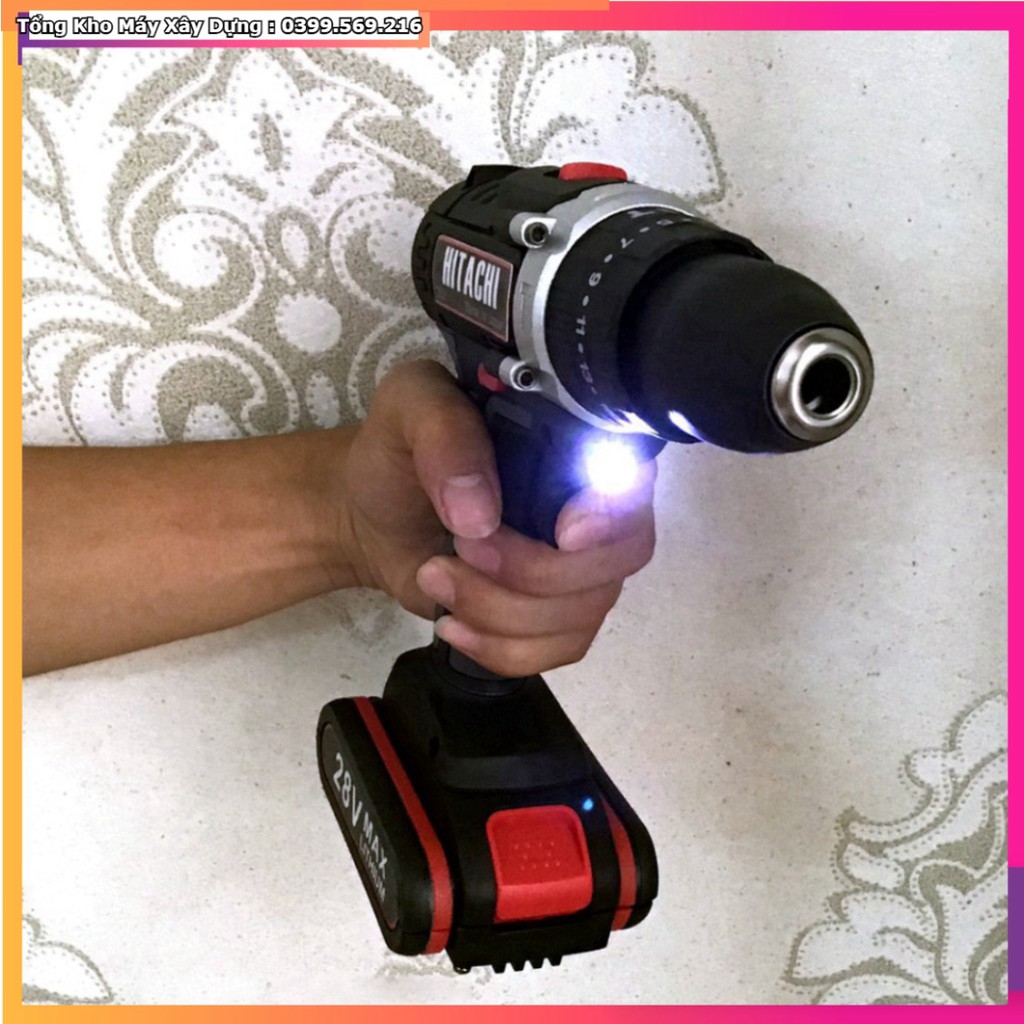 HOT ƯU ĐÃI Máy khoan Hitachi 36V phụ kiện 24 chi tiết - Có búa khoan tường + Bộ phụ kiện 24 chi tiết - khoan tường  HỖ T