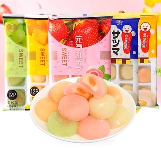 bánh mochi kem lạnh vị hoa quả gói 180g-12 bánh