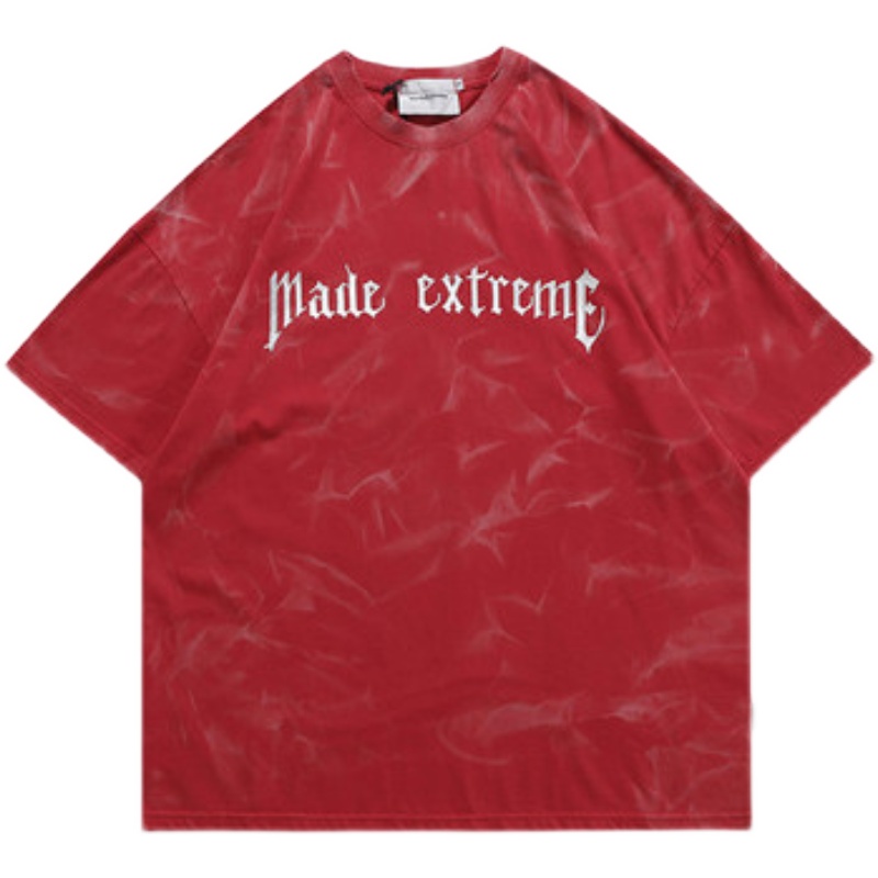 Áo thun SUXI ngắn tay cổ tròn dáng rộng in họa tiết kiểu đường phố cá tính dễ phối đồ hợp thời trang hè