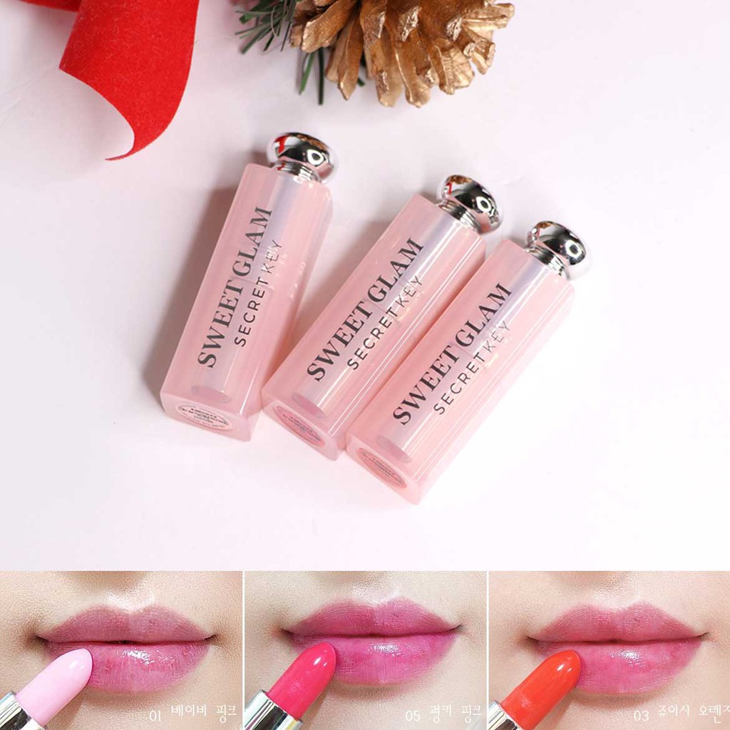 Set Son Dưỡng Có Màu Secret Key Sweet Glam Tint Glow Mini Kit | BigBuy360 - bigbuy360.vn