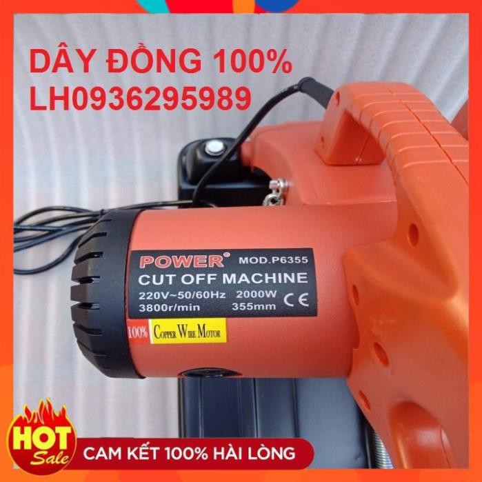 [Hàng Tốt] MÁY CẮT SẮT POWER p6355 2000W dây đồng 100%