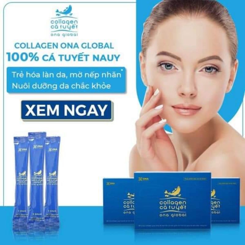 (CHÍNH HÃNG) 01 HỘP Collagen cá tuyết Nauy - ONA GOBAL làm đẹp da, da săn chắc, căng bóng,ẩm mượt hộp 30 gói | BigBuy360 - bigbuy360.vn