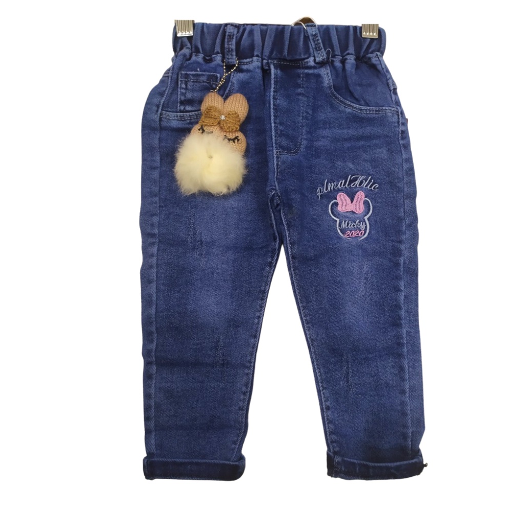 Quần jeans dài siêu xinh cho bé gái 7-22kg tặng kèm phụ kiện