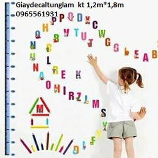 Decal Dán Tường Đo Chiều Cao Và Bảng Chữ Cái