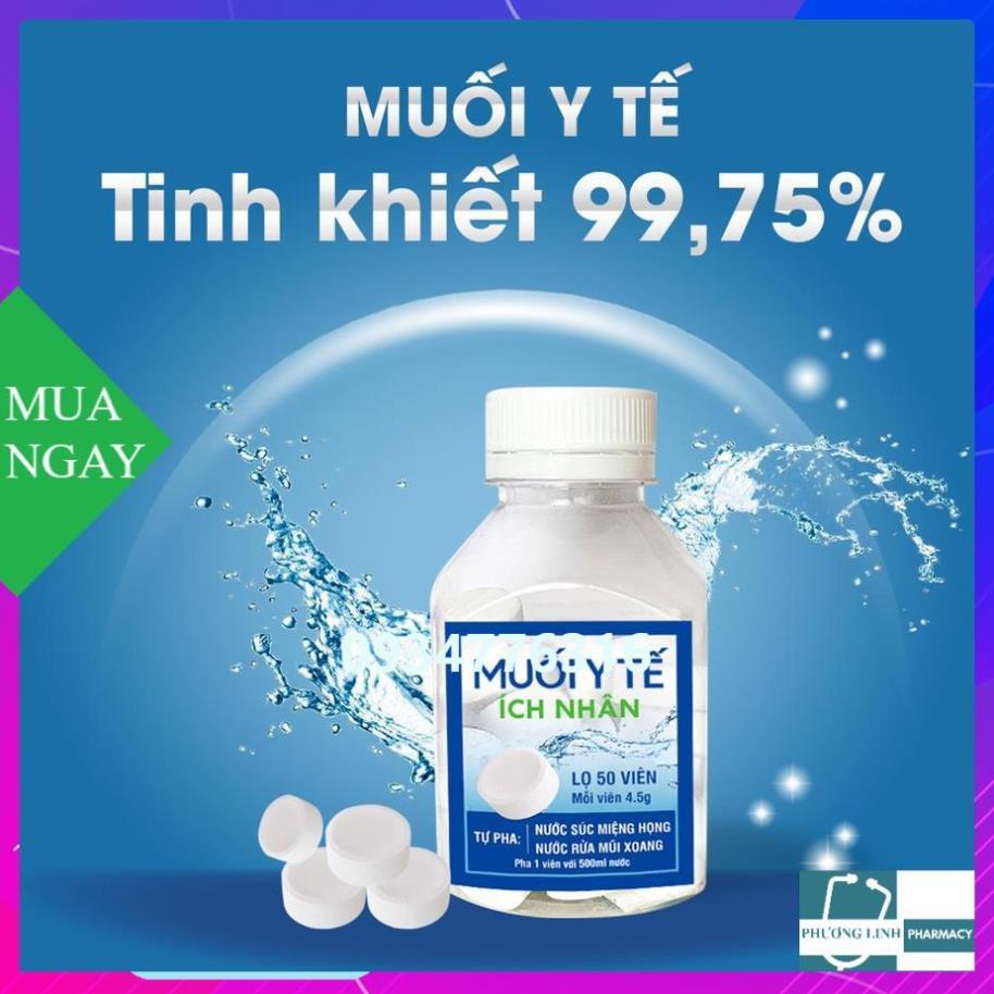 Muối y tế ích nhân lọ 50 viên
