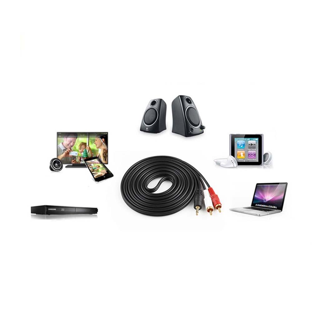 AUGUSTINA Dây Cáp Âm Thanh 3.5mm 2 RCA Mp3 DVD Chuyên Dụng Chất Lượng Cao