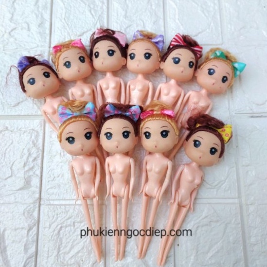 búp bê Chi bi không đồ nơ nhỏ 18cm M2 (set 10 em)