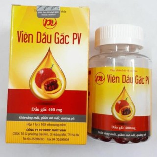 VIÊN DẦU GẤC PV - SÁNG MẮT - ĐẸP DA, CHỐNG LÃO HÓA