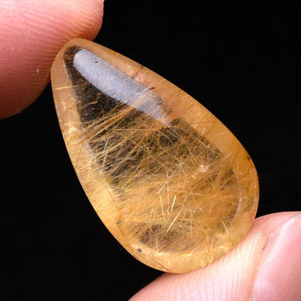 ❀SIMPLE❀ Jewelry Natural Hair|Mineral Specimens Rutilated|Yellow|Pendant Home Decor Citrine Polished Healing