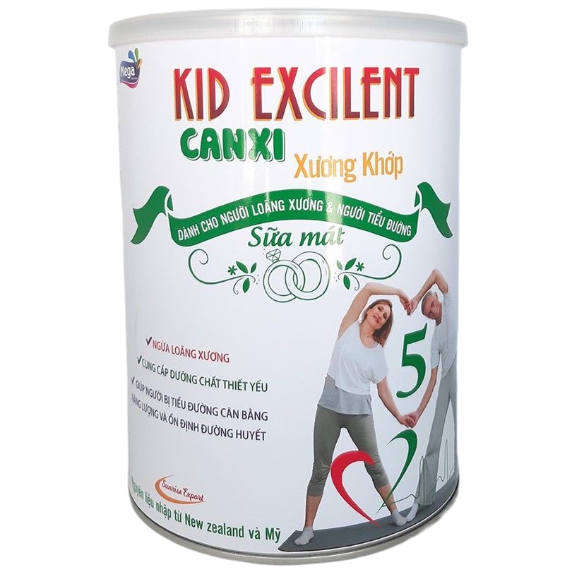 Sữa bột canxi xương khớp Kid Excilent cho người trung niên và cao tuổi lon 900g