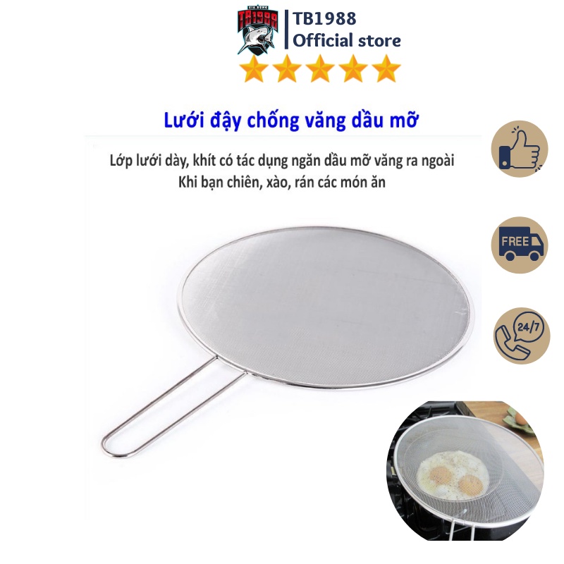 Dụng cụ đậy chảo size 33cm inox loại I dùng được cho cả chảo to và bé