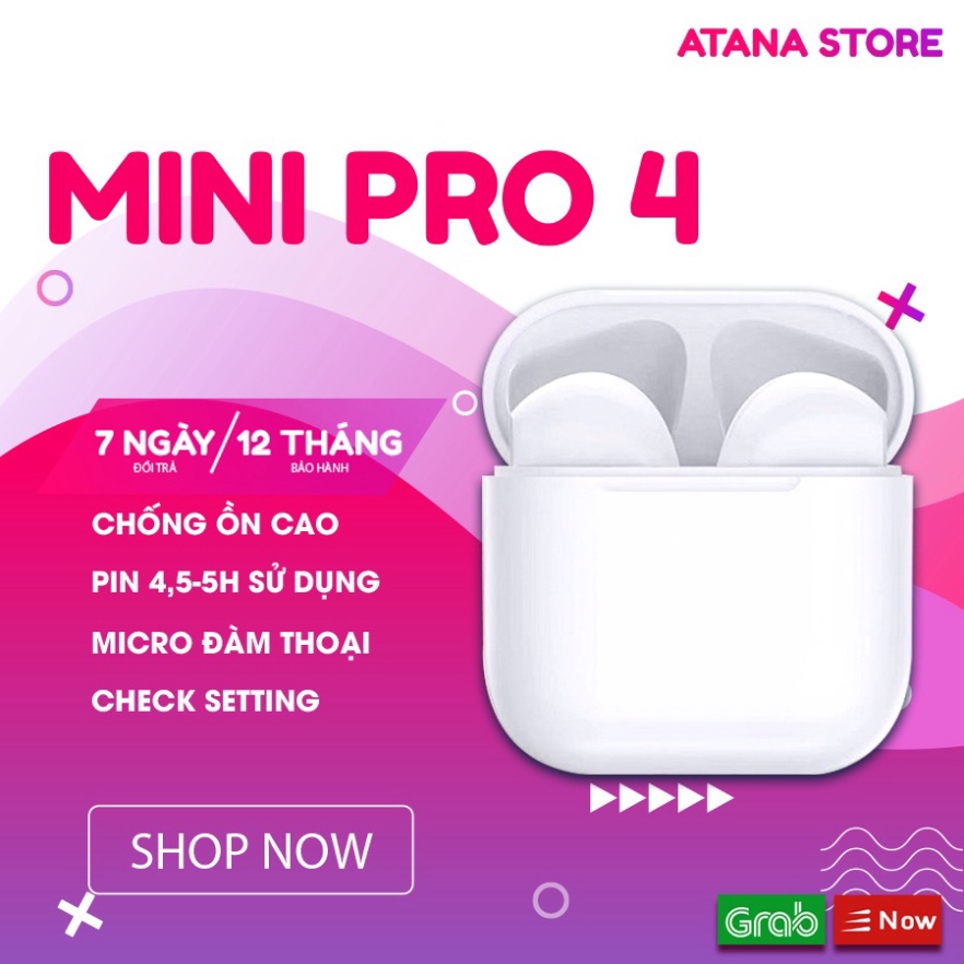 Tai nghe Bluetooth Pro 4 / Pro 6 Bản PREMIUM|Đổi tên|Định vị|Âm thanh hay|Cảm ứng nhạy Atana Cherrystore999