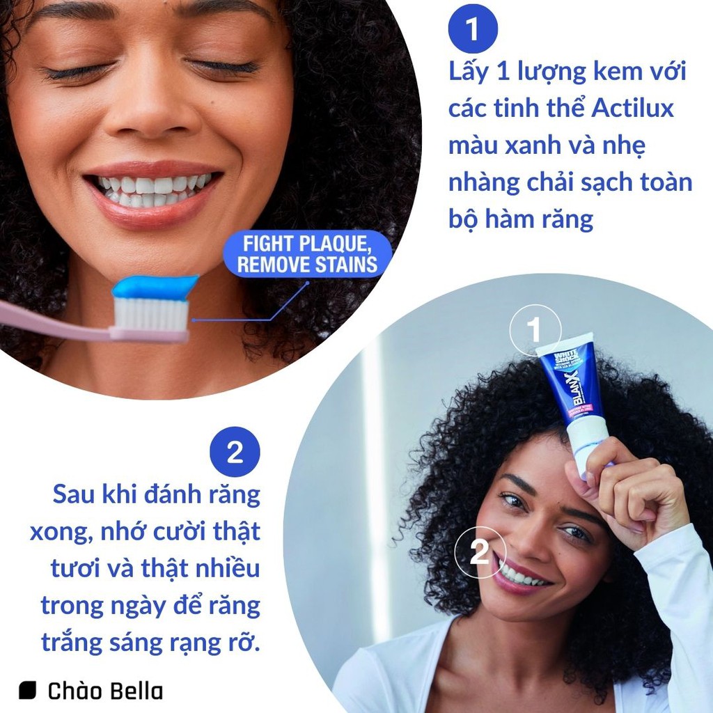 Kem Đánh Răng Trắng Răng Cao Cấp Nhập Khẩu Ý BlanX Instant White | Ngừa Sâu Răng, Chống Ê Buốt Và Hôi Miệng (75ml)